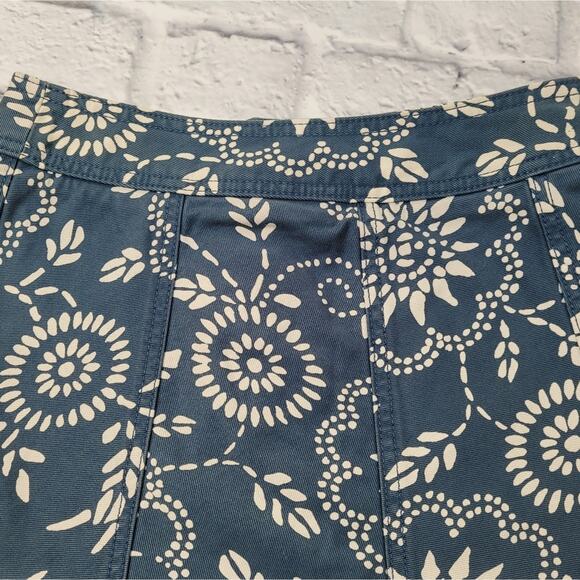 Gap Jeans Dusty Blue Floral Skirt size 0 - Picture 3 of 8